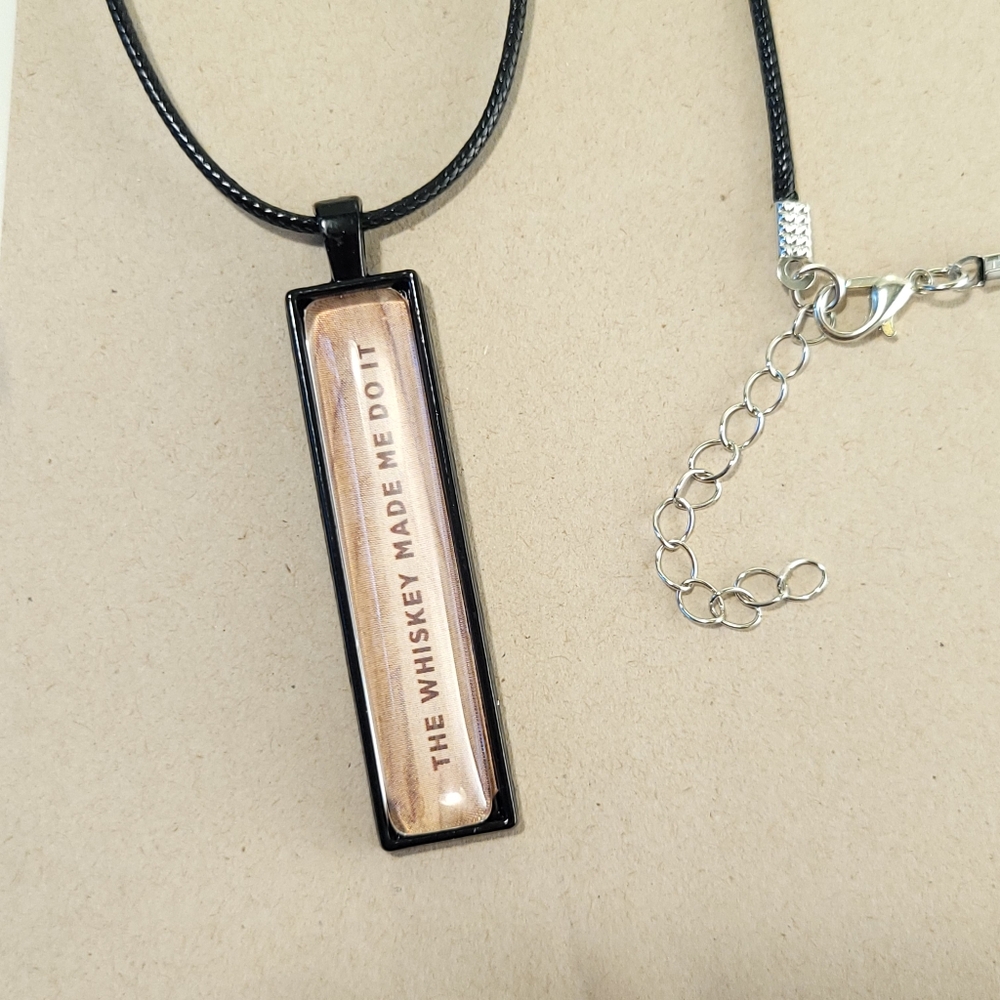 WHISKEY MADE ME DO IT Vertical Pendant Necklace - Picture 6 of 9